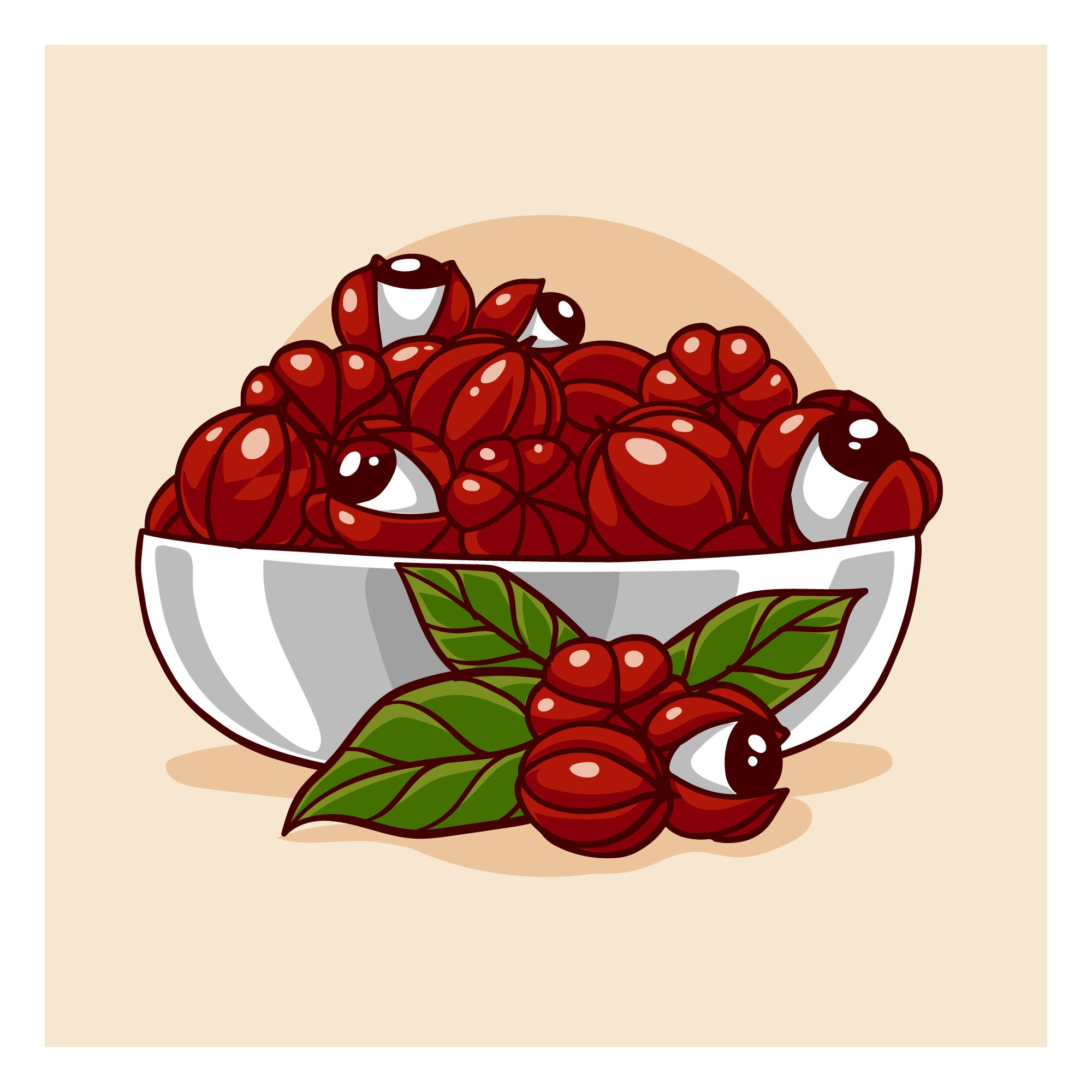 Desenho sementes de guaraná